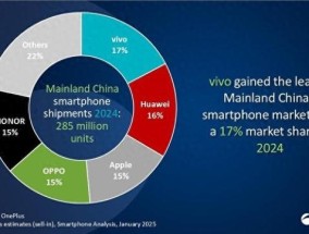 2024年中国手机市场回暖：vivo夺冠，华为崛起苹果下滑